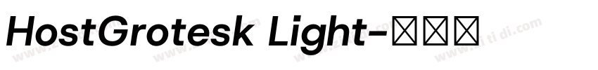 HostGrotesk Light字体转换